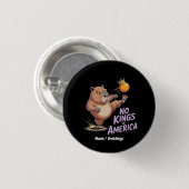 Keine Könige in Amerika Wir haben das Volk politis Button (Vorne & Hinten)