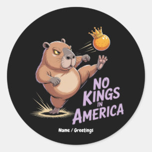 Keine Könige in Amerika Wir haben das Volk politis Runder Aufkleber