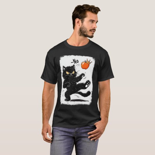 Keine Könige in Amerika Wir Menschen Black Cat Mem T-Shirt (Vorne ganz)