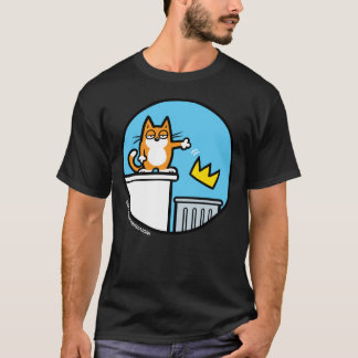 Keine Könige - Katze wirft Krone in den Müll T-Shirt