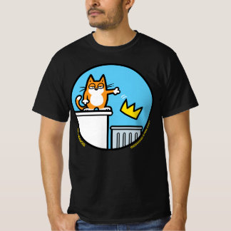 Keine Könige - Katze wirft Krone in den Müll T-Shirt