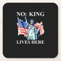 Keine Könige leben in Amerika Freiheitsflagge Patr