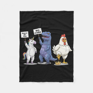 Keine Könige Lustiges Einhorn, Dinosaurier, Huhn P Fleecedecke