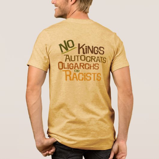 Keine Könige — Männer Crew-Neck-T-Shirt Tri-Blend Shirt (Rückseite)