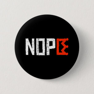 Keine Könige Nope Protest Zeichen horizontalen fet Button
