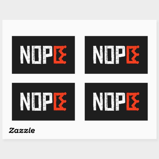 Keine Könige Nope Protest Zeichen horizontalen fet Rechteckiger Aufkleber (Blatt)