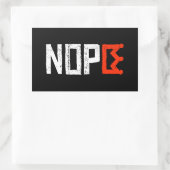 Keine Könige Nope Protest Zeichen horizontalen fet Rechteckiger Aufkleber (Tasche)