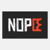 Keine Könige Nope Protest Zeichen horizontalen fet Rechteckiger Aufkleber (Vorderseite)