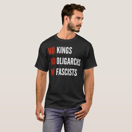 Keine Könige Oligarchen Faschisten T-Shirt (Vorne ganz)
