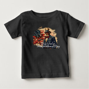 Keine Könige Onkel Sam Unabhängigkeitstag Kunst Baby T-shirt