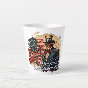 Keine Könige Onkel Sam Unabhängigkeitstag Kunst Milchtasse