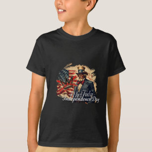 Keine Könige Onkel Sam Unabhängigkeitstag Kunst T-Shirt