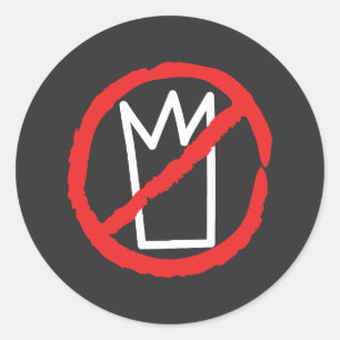 Keine Könige Protest-Kronenlogo Runder Aufkleber