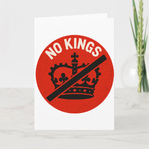 Keine Könige Protest Symbol Karte