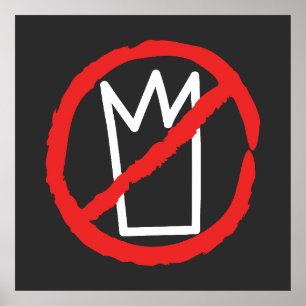Keine Könige Protestkrone Logo Poster
