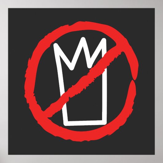 Keine Könige Protestkrone Logo Poster (Vorne)