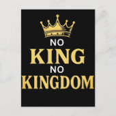 Keine Könige Protestschild Vertikal 2025 Postkarte (Vorderseite)