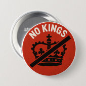 Keine Könige Protestsymbol Button (Vorne & Hinten)