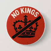 Keine Könige Protestsymbol Button (Vorderseite)