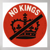 Keine Könige Protestsymbol Poster (Vorne)