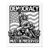 Keine Könige Rettete Demokratie Gummistempel (Prägung)