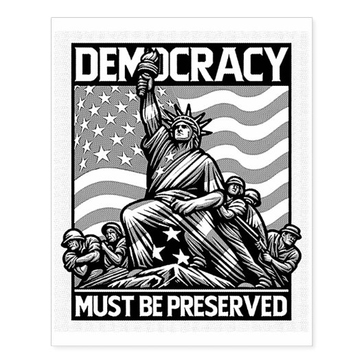 Keine Könige Rettete Demokratie Gummistempel (Prägung)