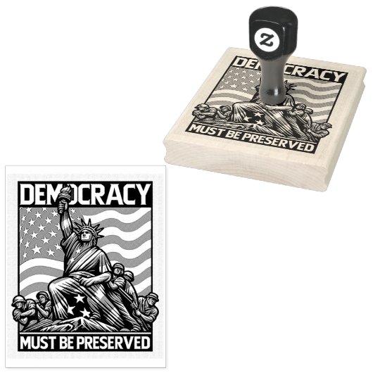 Keine Könige Rettete Demokratie Gummistempel (Stempel)