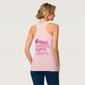 Keine Könige — rosa Version 2-seitige Tank für Fra Top (Rückseite Vollansicht)