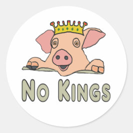Keine Könige Runder Aufkleber