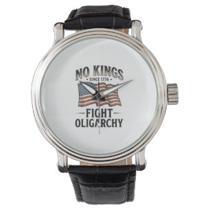 Keine Könige seit 1776 bekämpfen Oligarchie Vintag Armbanduhr