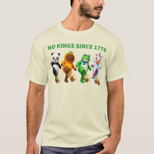 Keine Könige seit 1776 Lustige Krone Tritt Maskott T-Shirt