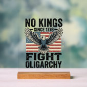 Keine Könige seit 1776 Patrioten-Adler Vintage-Shi Acrylschild (Neutral)