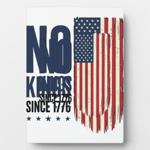 Keine Könige seit 1776 Patrioten-Flag-Shirt-Design Fotoplatte