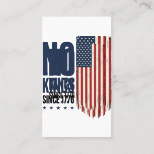 Keine Könige seit 1776 Patrioten-Flag-Shirt-Design Visitenkarte
