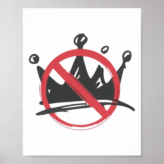 Keine Könige Shirt keine Könige in Amerika Politis Poster (Vorne)