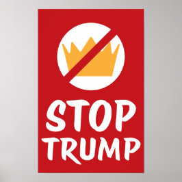 KEINE KÖNIGE STOPP TRUMP Anti-Trump | ROT | Protes Poster