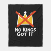 Keine Könige - Trotzig für das Volk Antimonarchist Fleecedecke (Vorderseite)