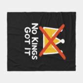 Keine Könige - Trotzig für das Volk Antimonarchist Fleecedecke (Vorderseite (Horizontal))