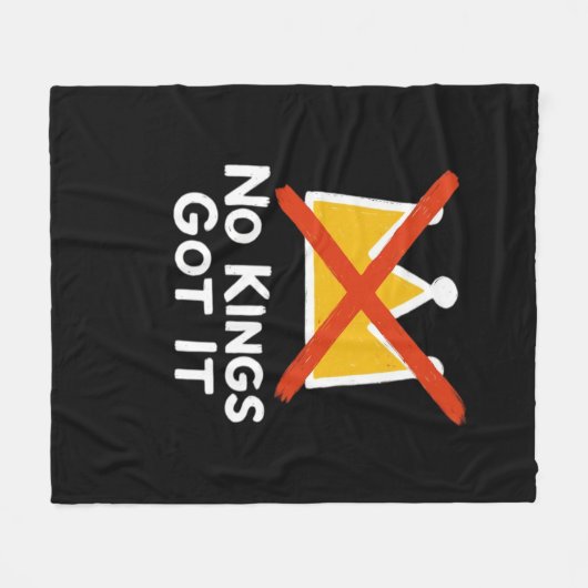 Keine Könige - Trotzig für das Volk Antimonarchist Fleecedecke (Vorderseite (Horizontal))