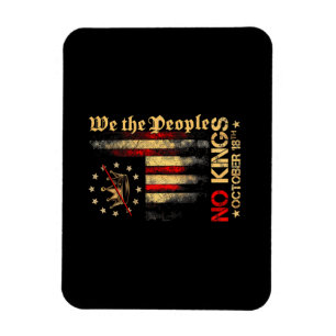 Keine Könige Vintage Amerika Flagge 1776 18. Oktob Magnet