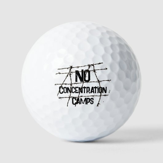 Keine Konzentrationslager Golfbälle (Vorderseite)