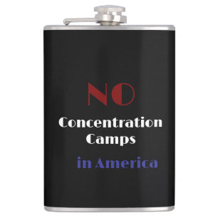 Keine Konzentrationslager in Amerika Flachmann