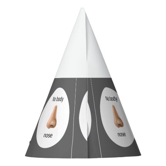 Keine Körpernase Partyhütchen (Rückseite)