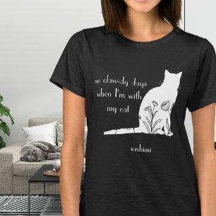 Keine Krallen-Tage mit meiner Katze White Floral T-Shirt