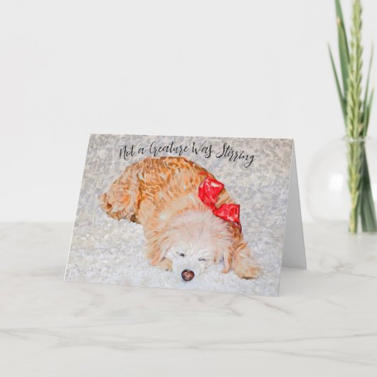 Keine Kreatur war dabei, die Urlaubskarte zu reiße Dankeskarte (Vorderseite)