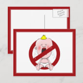 KEINE KRY BABIES POSTKARTE (Vorne/Hinten)