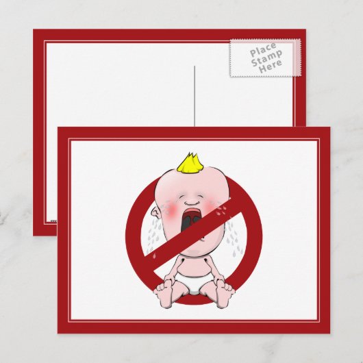 KEINE KRY BABIES POSTKARTE (Vorne/Hinten)