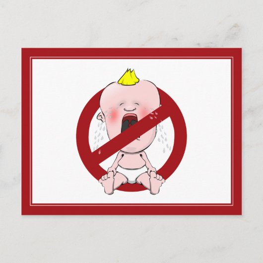 KEINE KRY BABIES POSTKARTE (Vorderseite)