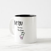 keine Kühe Zweifarbige Tasse (Vorderseite Links)