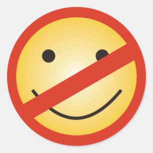 Keine Lächeln-Zone Runder Aufkleber